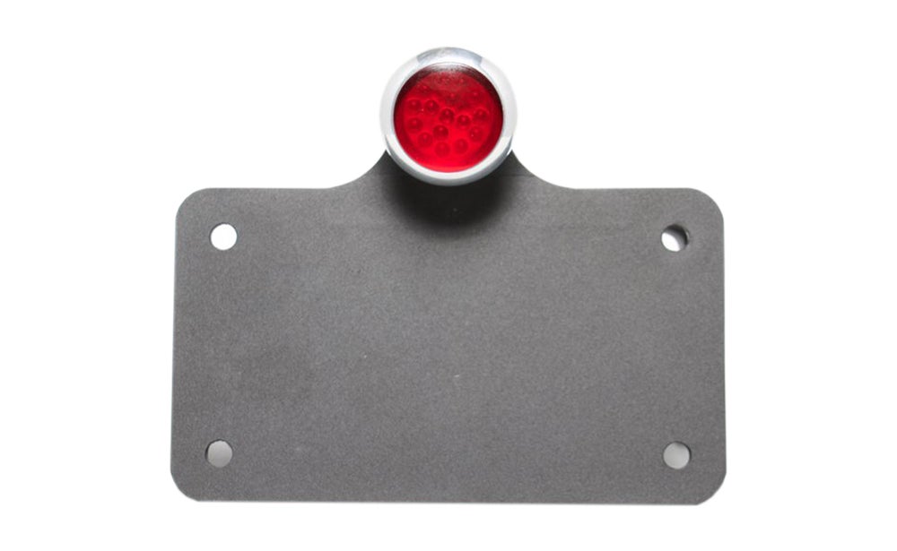 Horizontal Axle Mount License Plate Bracket for LED light. - No School Choppers
