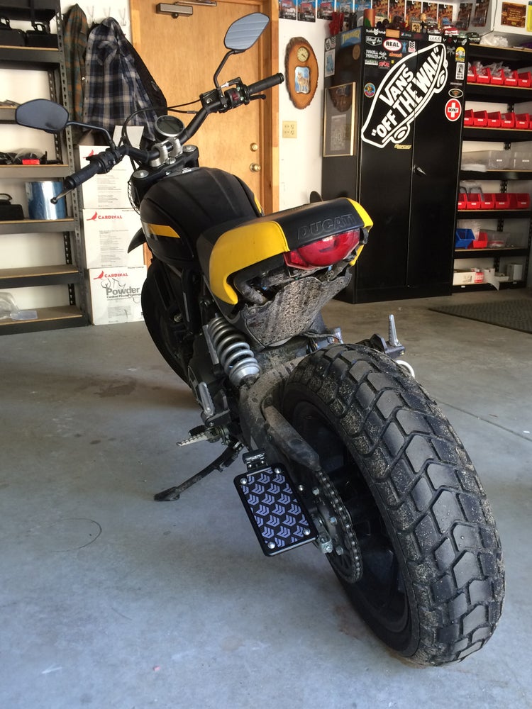 Motorcycle Side-Mount License Plate Frame Holder Bracket Fits for