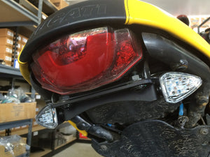 Ducati Scrambler Mini LED turn Signals and Relocation Bracket - No School Choppers