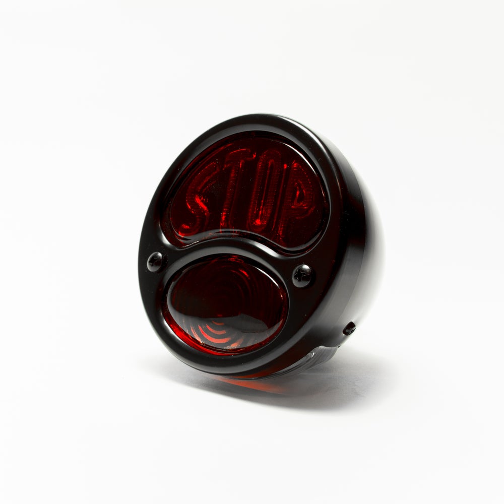 28 Duolamp Tail light-Black W/Stop Lens - No School Choppers