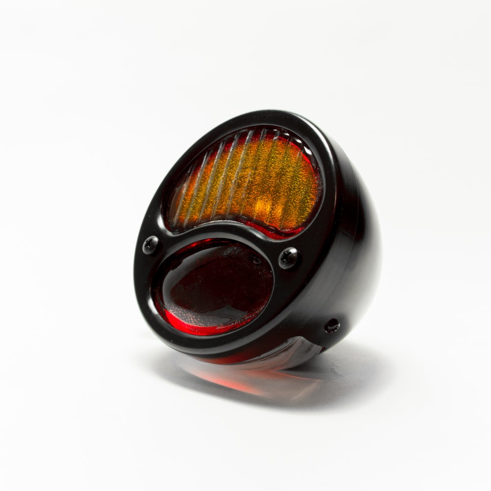 28 Duolamp Tail light-Black W/Red-Yellow Lens - No School Choppers